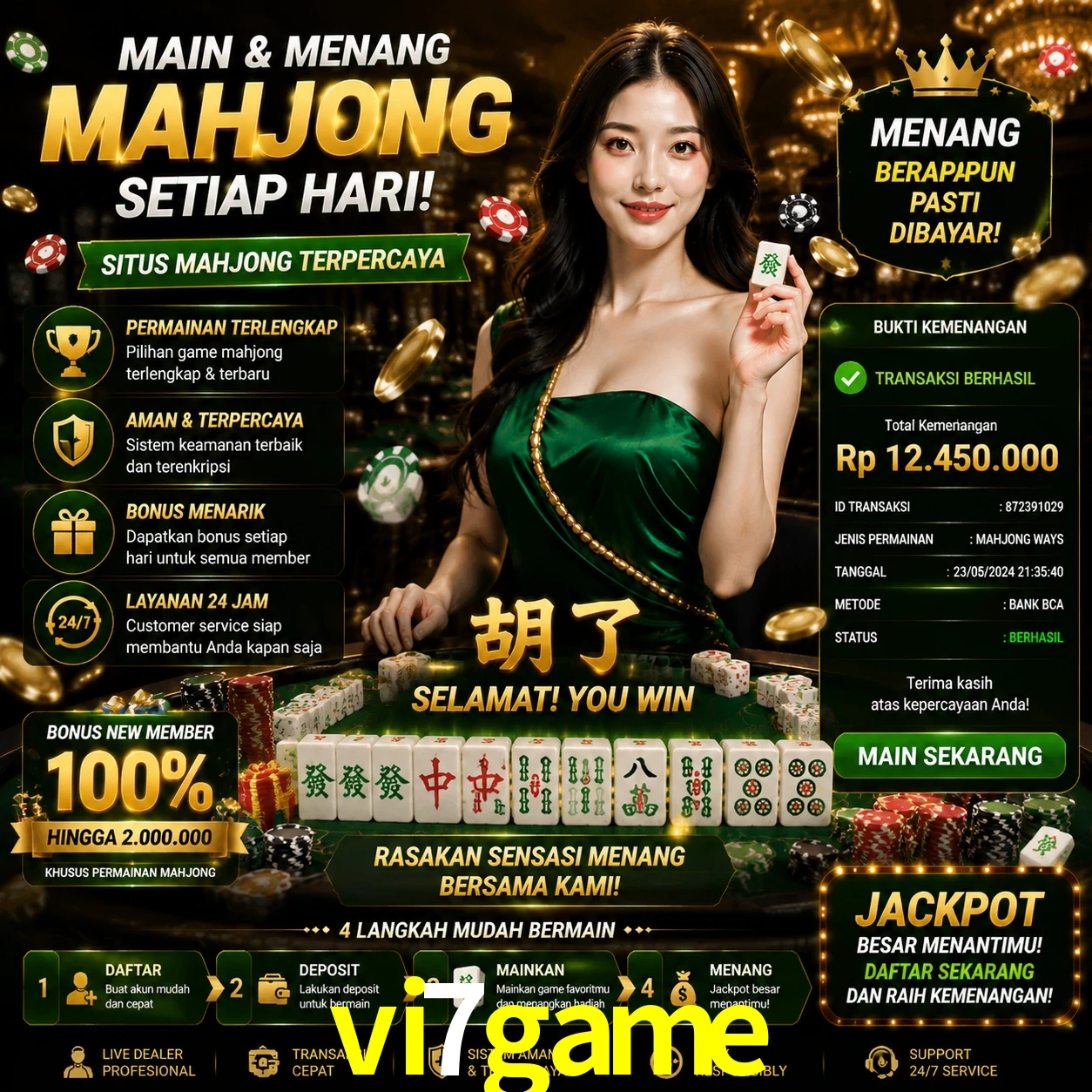 Ganhar e sacar na vi7game